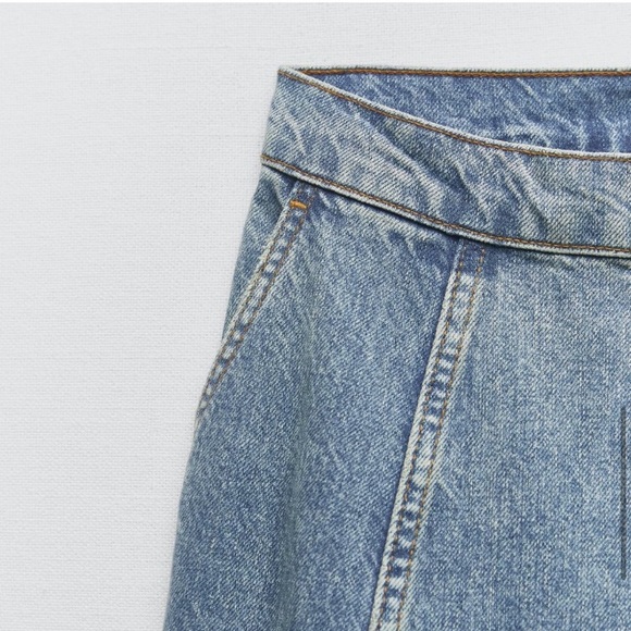 Zara BLOGGERS FAVE DENIM HIGH WAIST MAXI LONG JEAN SKIRT SPRING SUMMER MUST HAVE - Picture 13 of 14